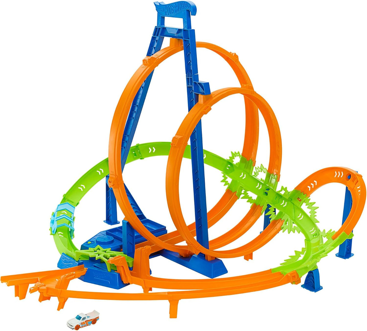 Hot Wheels Action Epic Crash Dash Track Playset y coche de juguete...