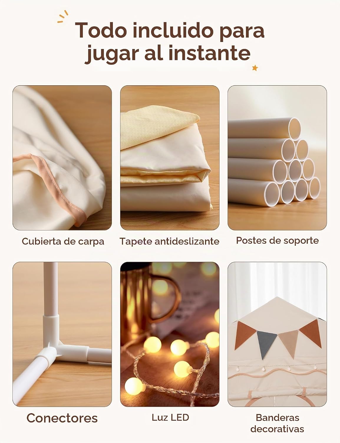 besrey Tienda de campaña 2 en 1 para niños, tienda interior con pue...