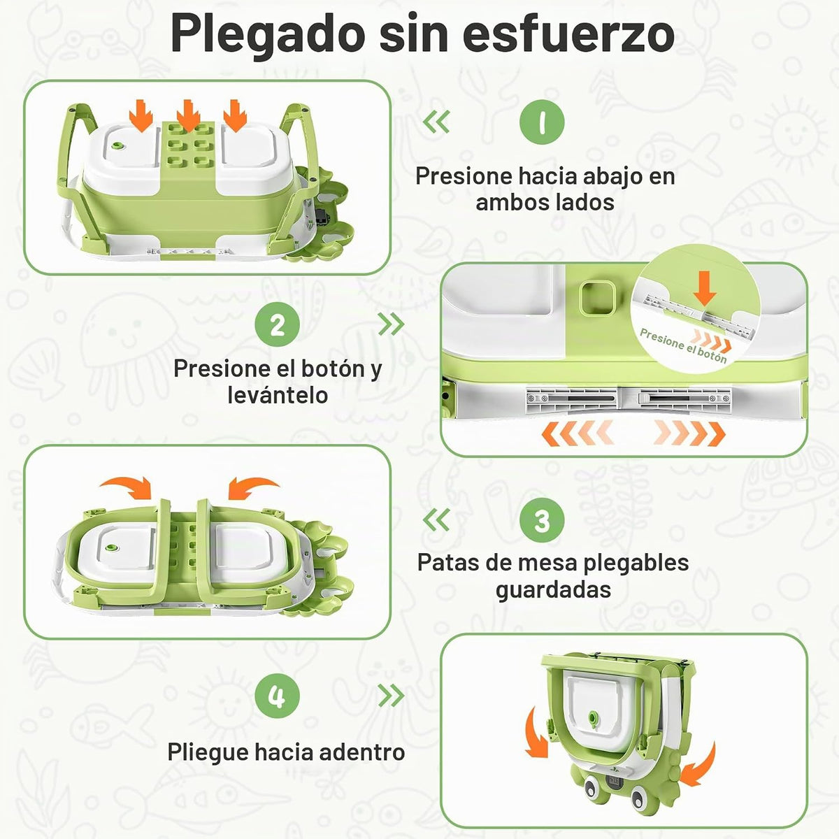 Bañera plegable para bebés recién nacidos con termómetro y cojín fl...