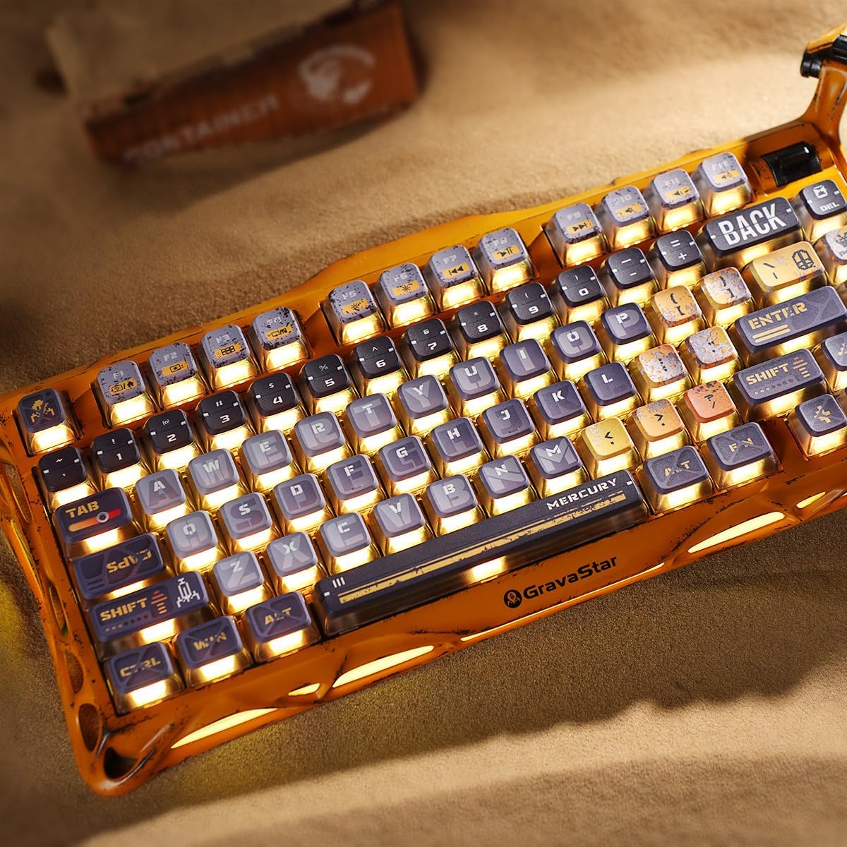 GravaStar Mercury K1 Pro Teclado mecánico inalámbrico para juegos,...