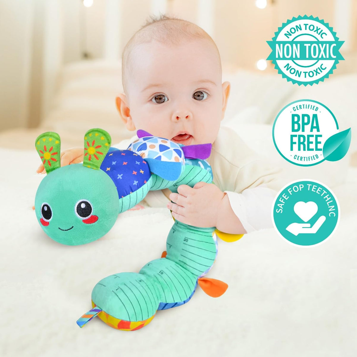 Juguetes sensoriales de oruga para bebés de 0 a 6 a 12 meses | Jugu...