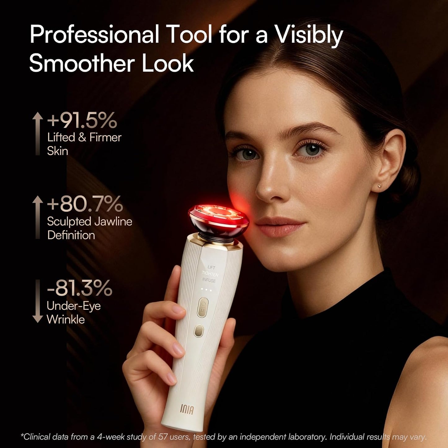 INIA FLARE - Dispositivo de belleza para terapia de luz roja 3 en 1...