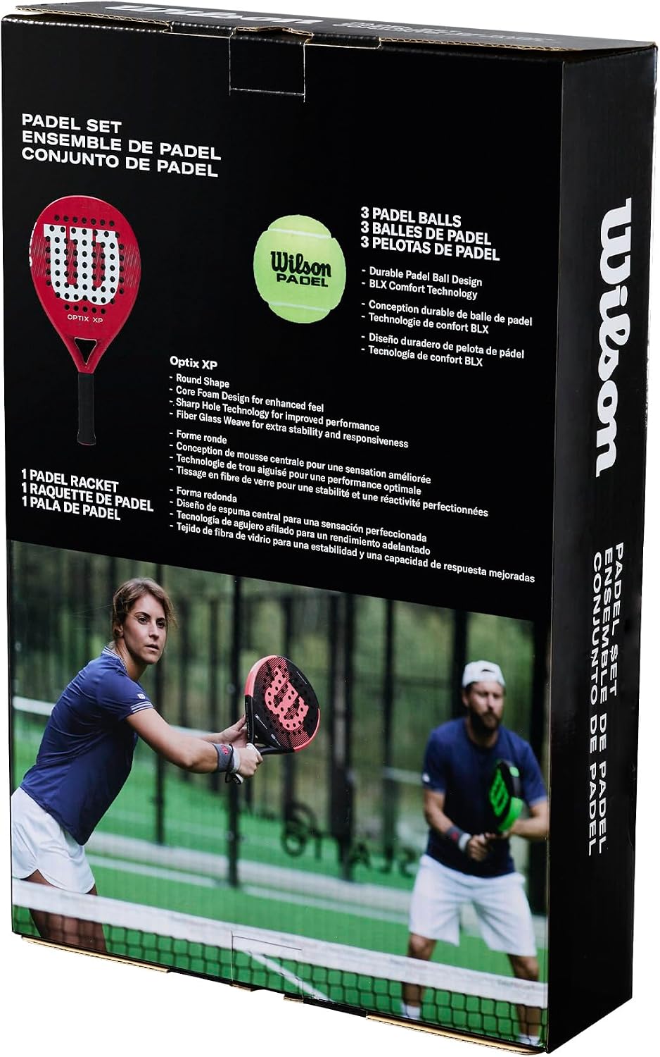 Wilson Kit de pádel Optix XP - Rojo, con la paleta Optix XP roja y...