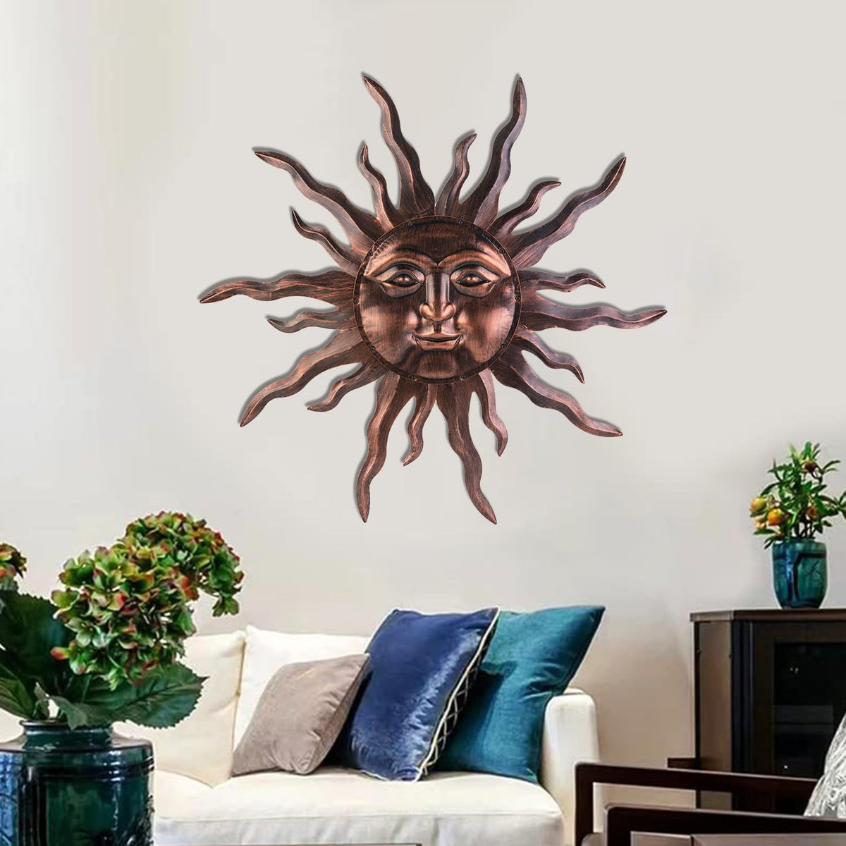 VZVXCC Arte de pared grande de sol de metal - Decoración de pared c...