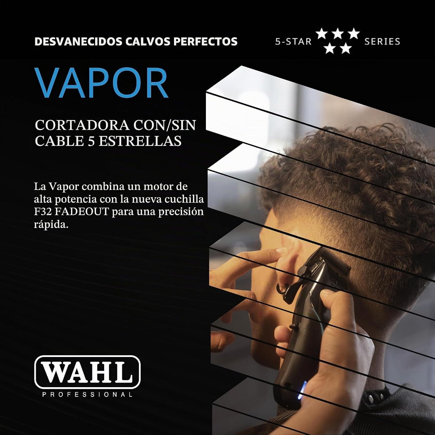 Wahl Professional Cortadora de Vapor de 5 Estrellas con Cuchilla Aj...