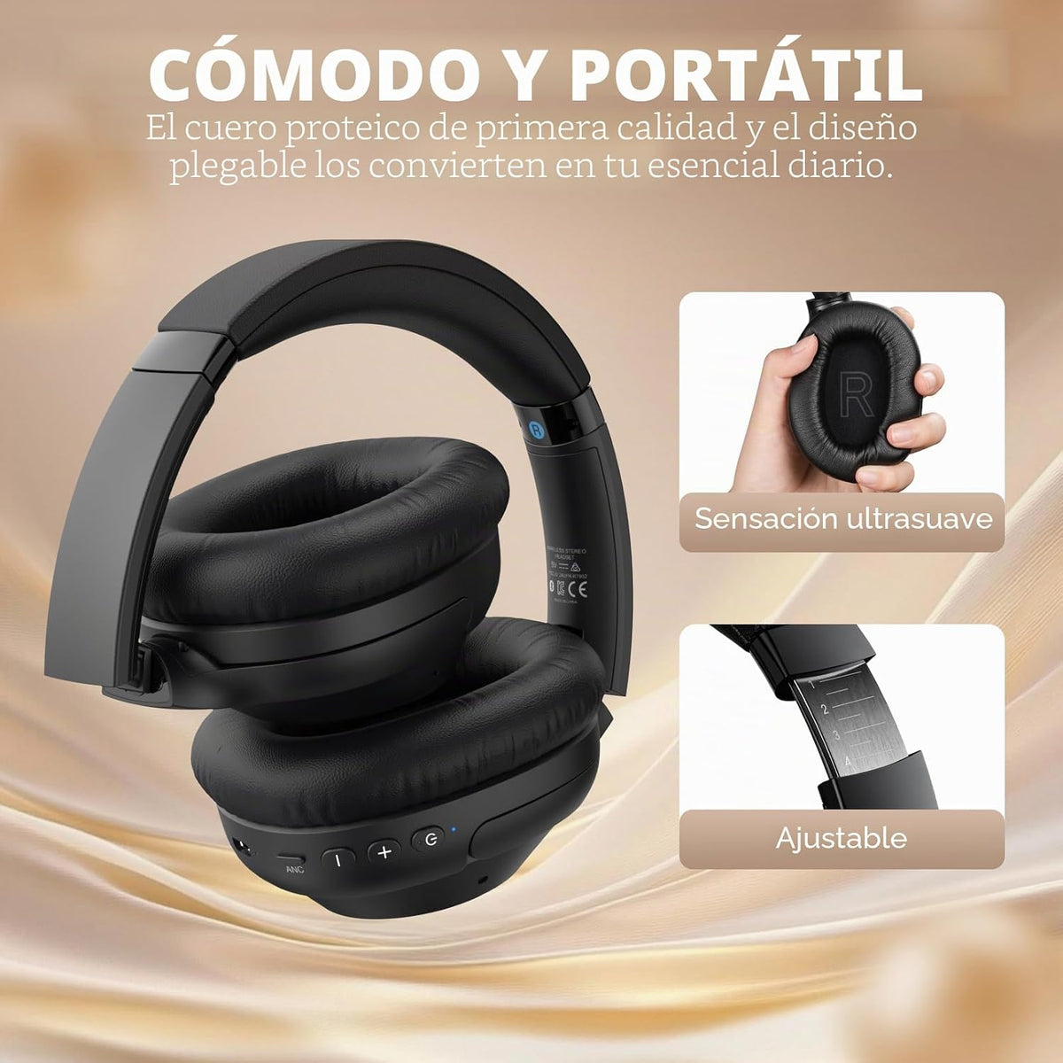YMOO Auriculares con cancelación activa de ruido para viajes en avi...