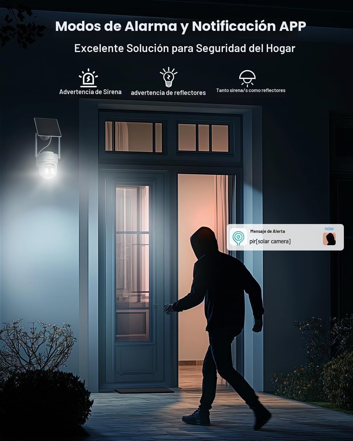 VIZIUUY Cámaras de seguridad solares 3MP inalámbricas al aire libre...