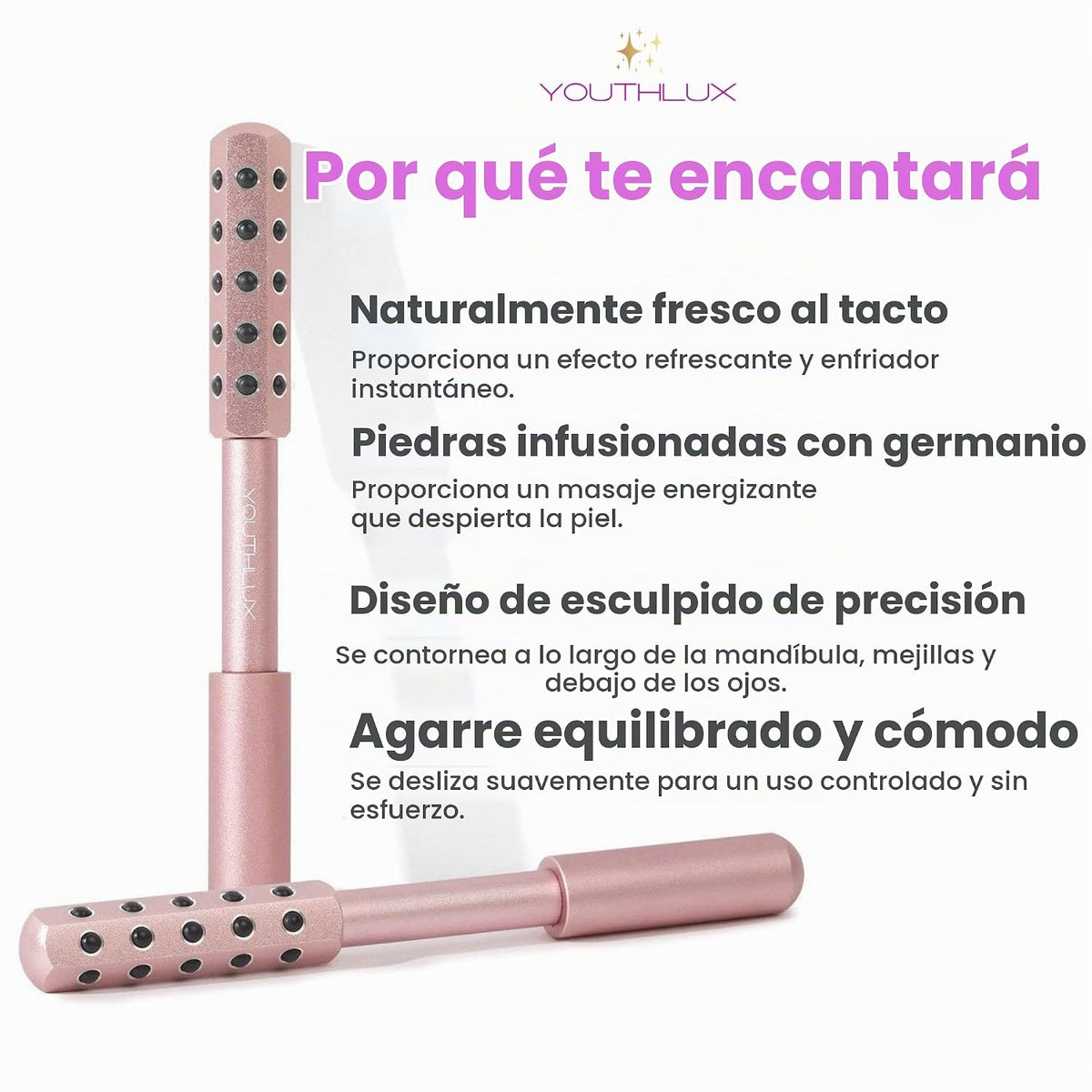 YOUTHLUX Radiance Roller \u2013 Herramienta de masaje facial de pie...