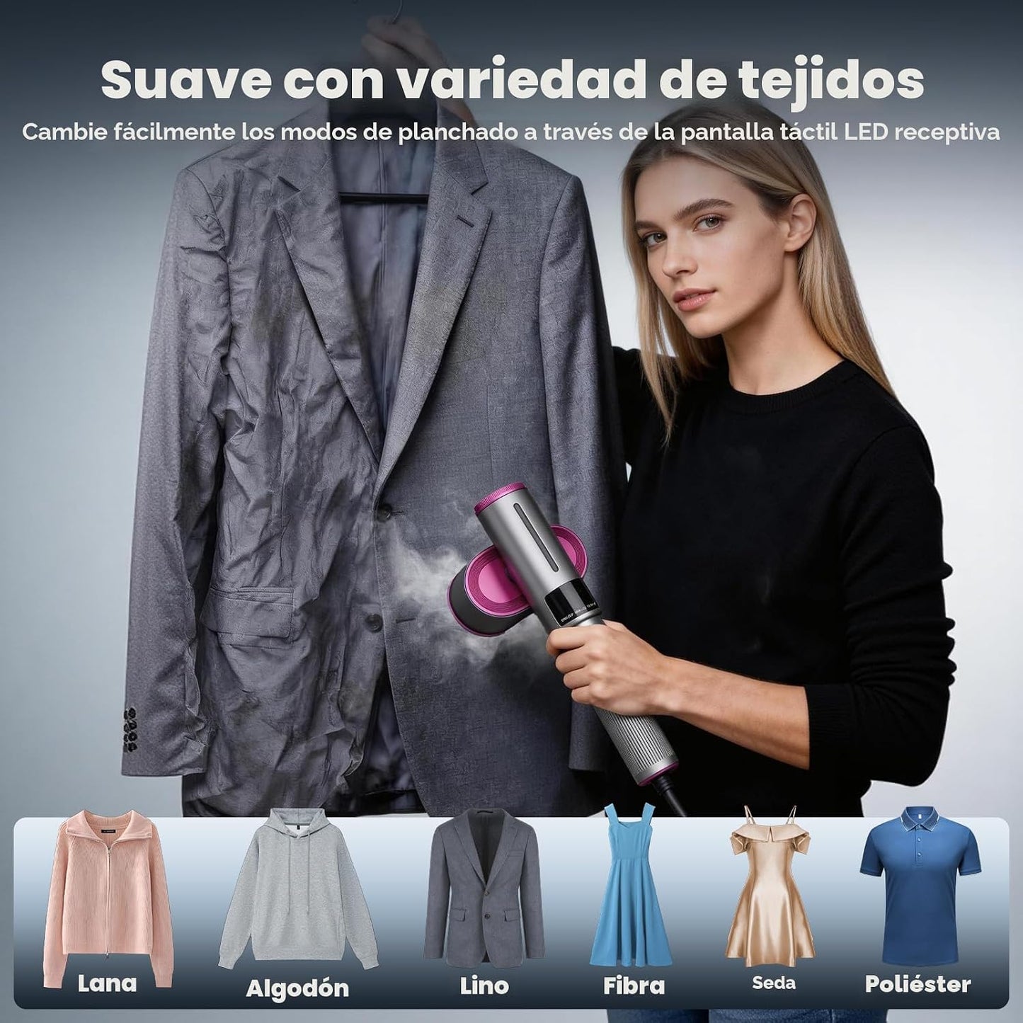 HORTIGRACE Vaporizador de viaje para ropa, plancha de vapor 2 en 1...
