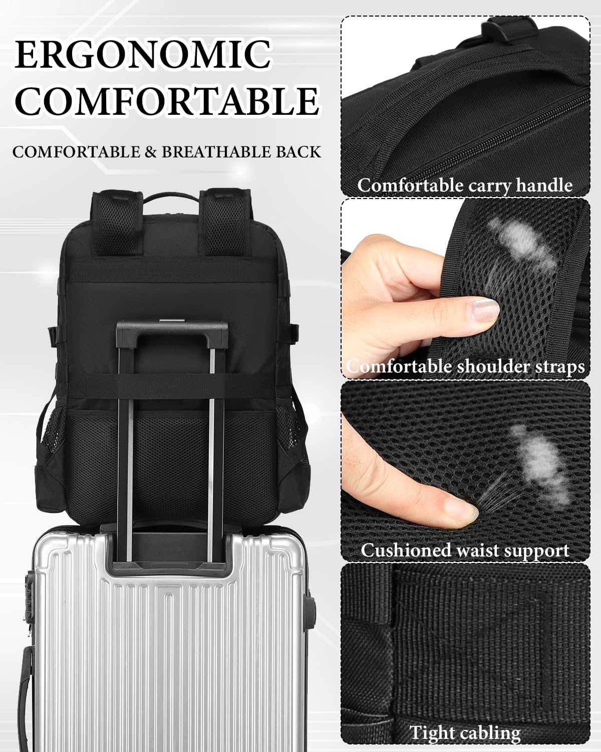 BISKLNDN Mochila táctica de viaje para consola PS5\/PS5 Slim\/Pro\/...