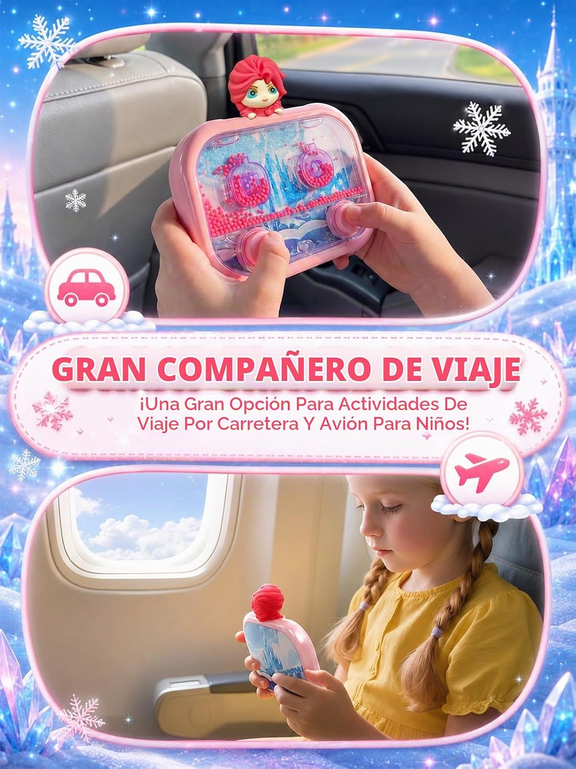 Givzan Juego de agua de mano con luz - Juguete objetivo de bola de...