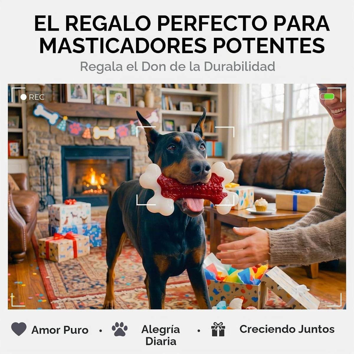 Kseroo - Juguetes masticables resistentes para perros masticadores...