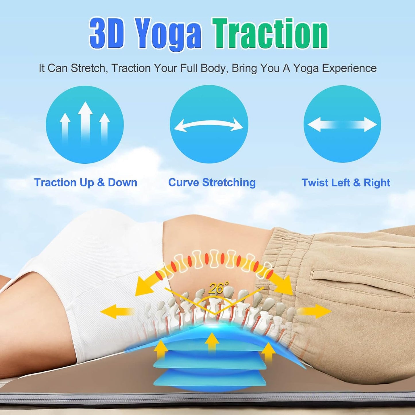 Colchoneta de Masaje para Todo el Cuerpo, Estiramiento Corporal 3D...