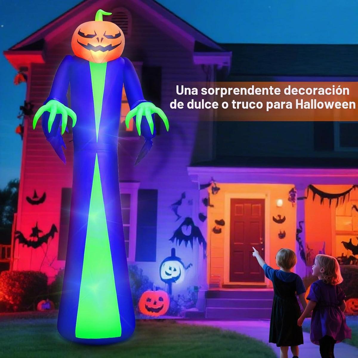 Inflables gigantes de Halloween de 12 pies, decoración de patio con...