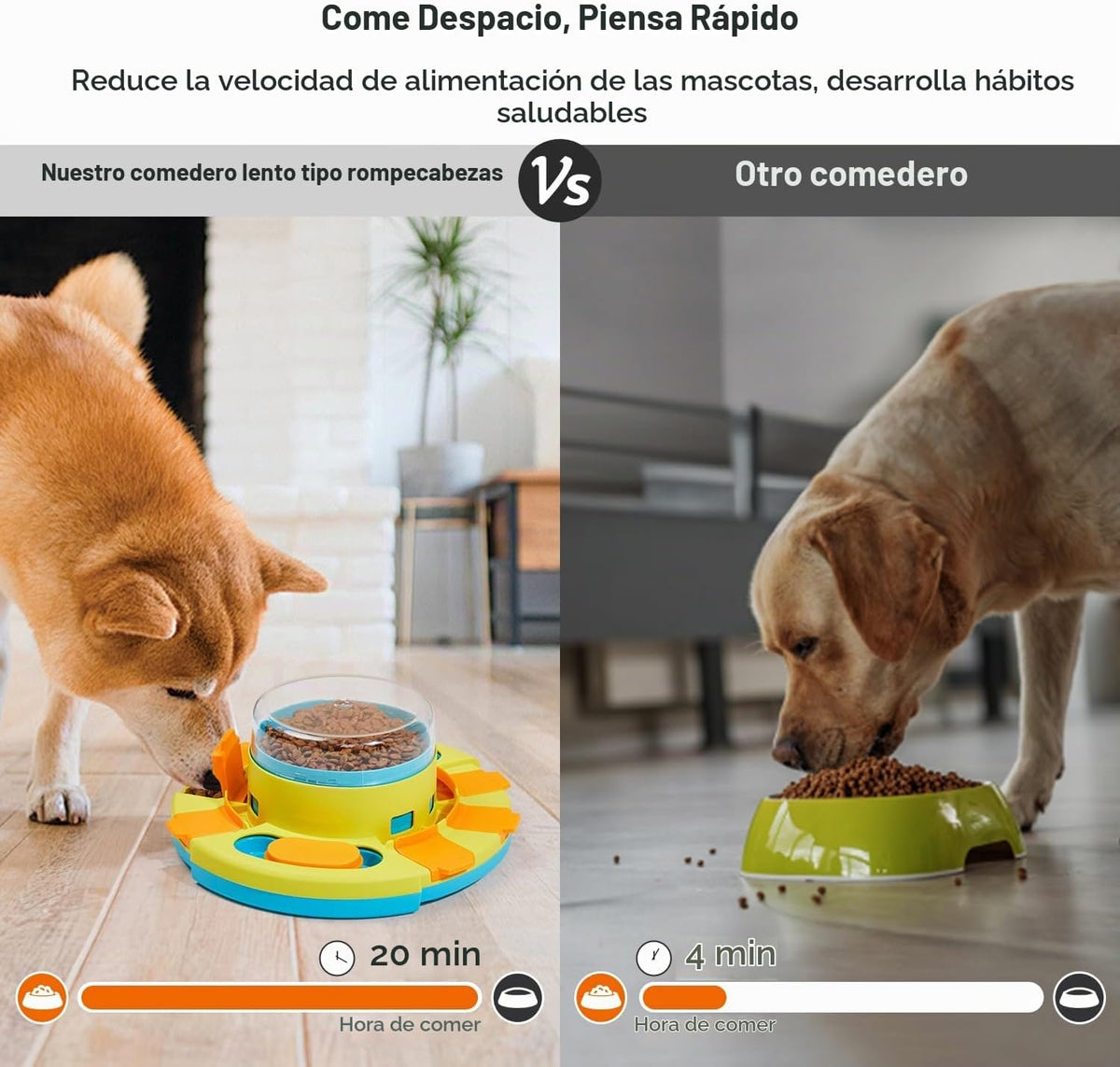 Potaroma Juguete de rompecabezas para perros de 2 niveles, alimenta...