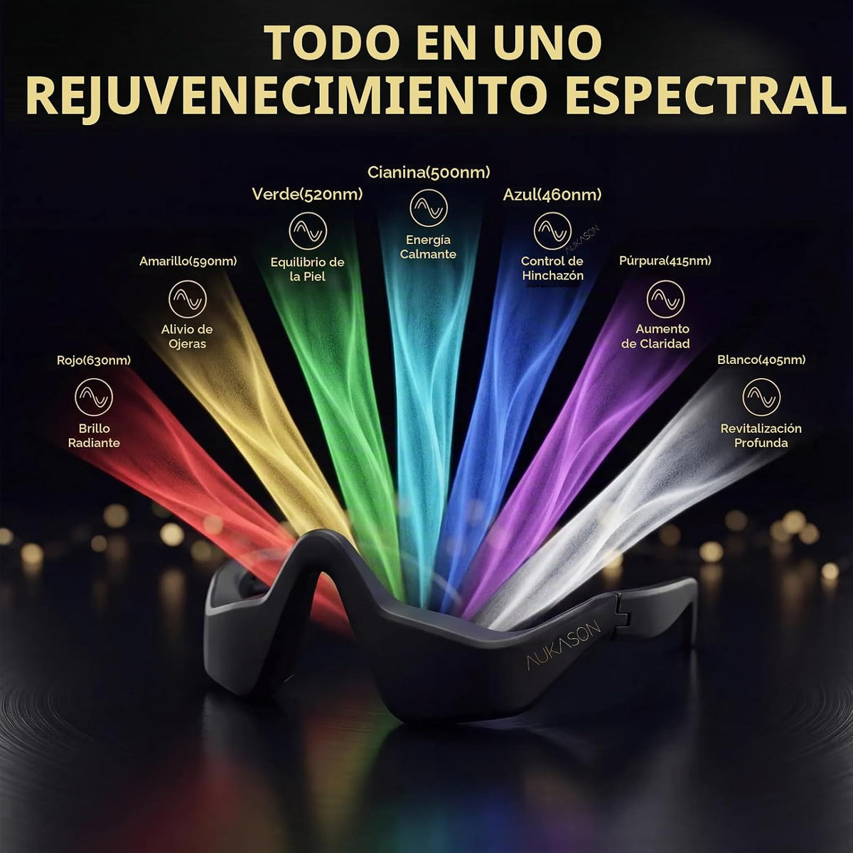 Dispositivo de belleza de ojos con luz roja: herramienta de masajea...