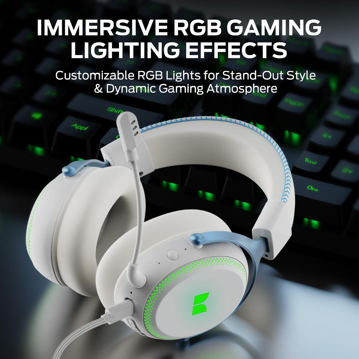 Monster Mission 350 Auriculares inalámbricos para juegos para PC, P...