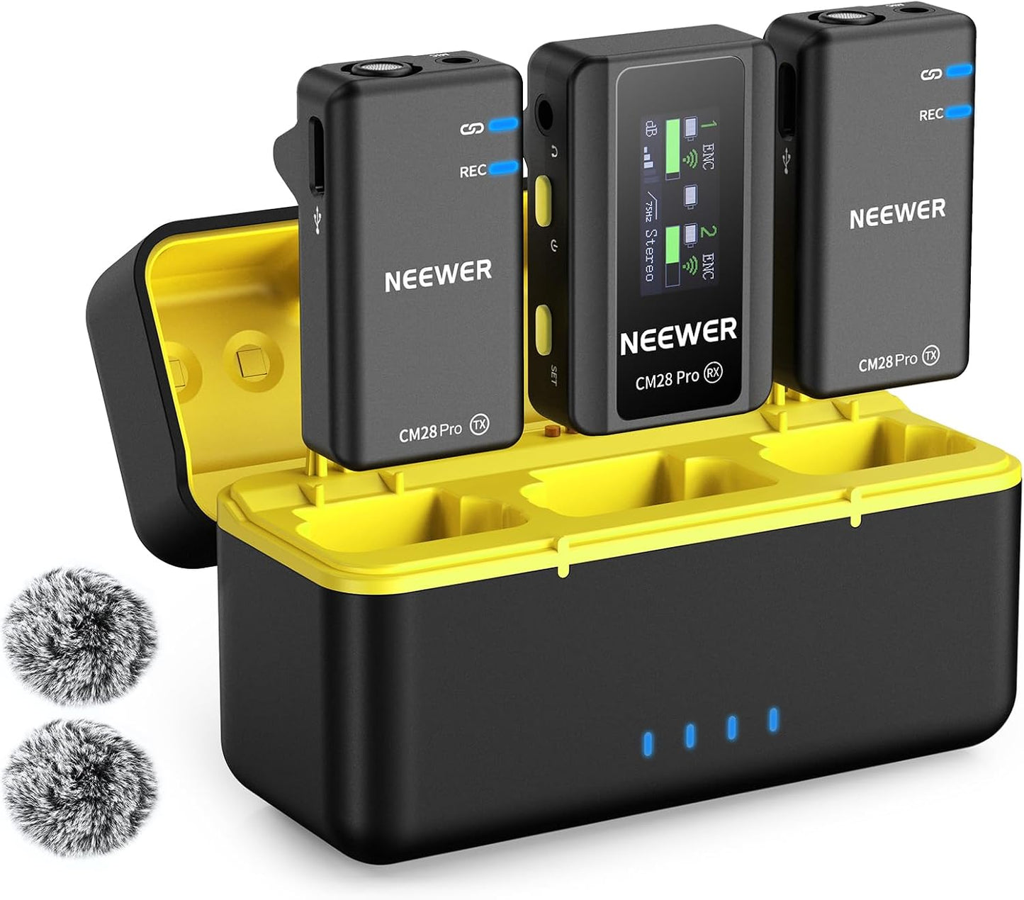 NEEWER CM28 PRO Sistema de micrófono inalámbrico de solapa Lavalier...