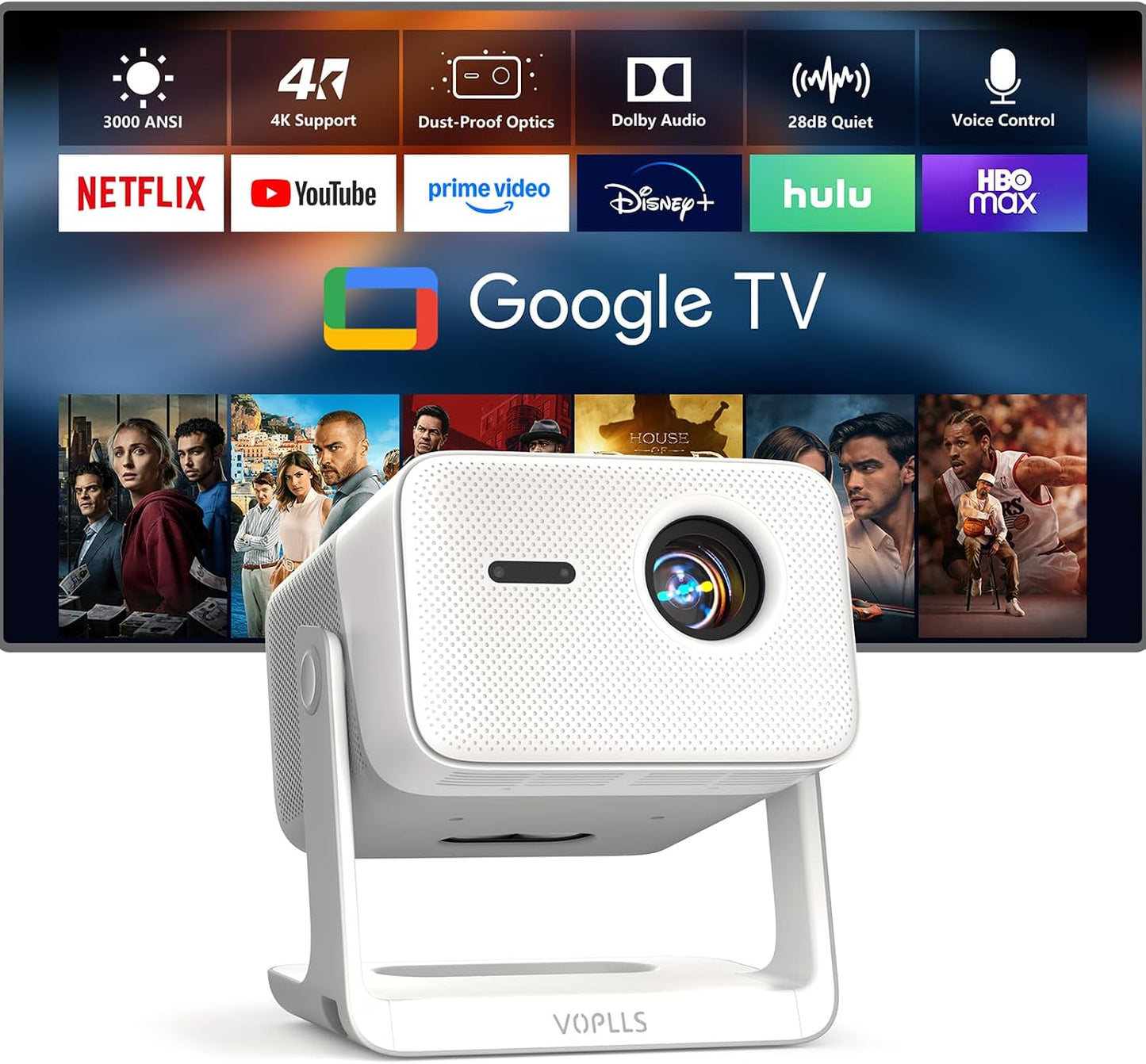 Google TV con licencia oficial: proyector inteligente 4K para exter...