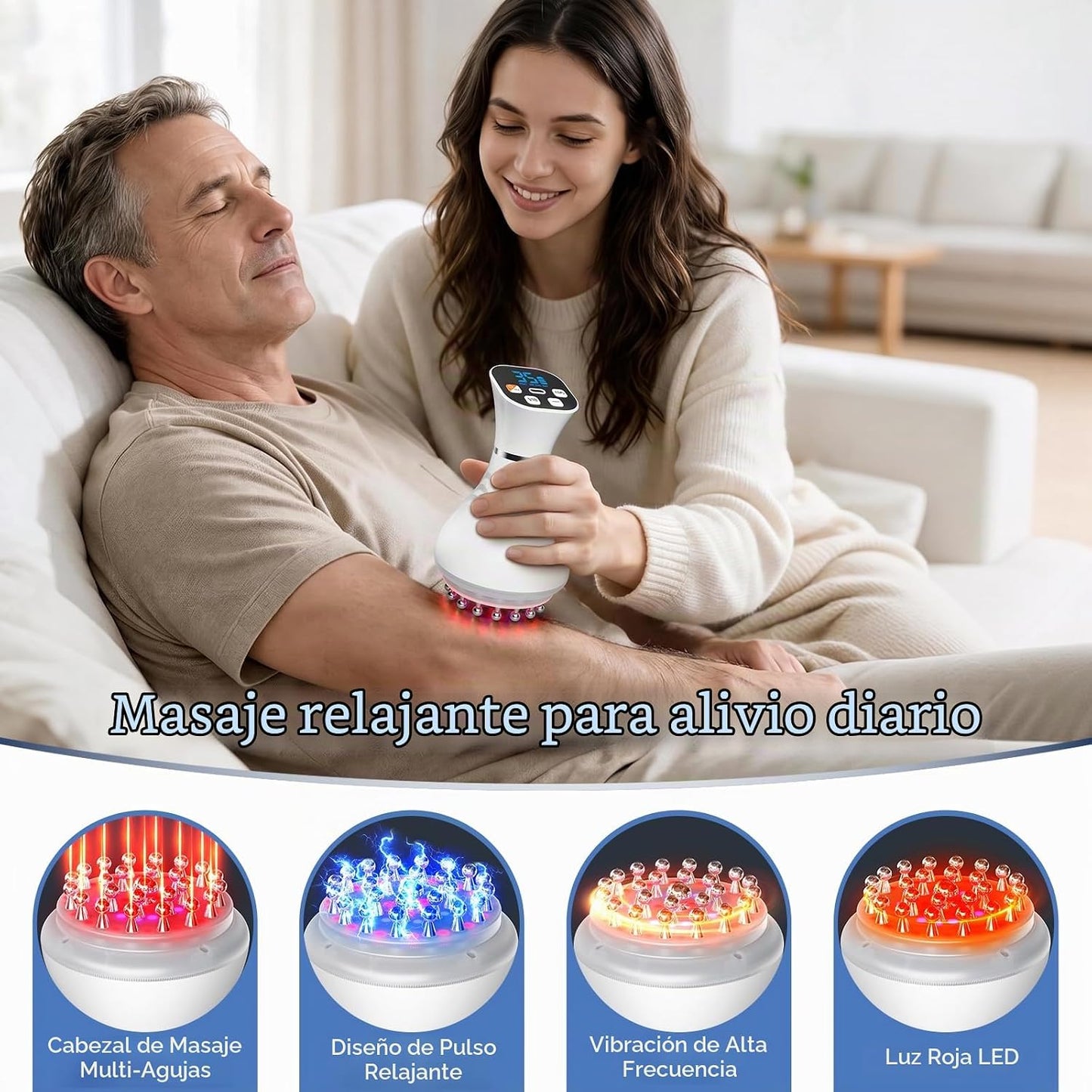 Masajeador de drenaje linfático Mango Moon, herramienta de masaje p...