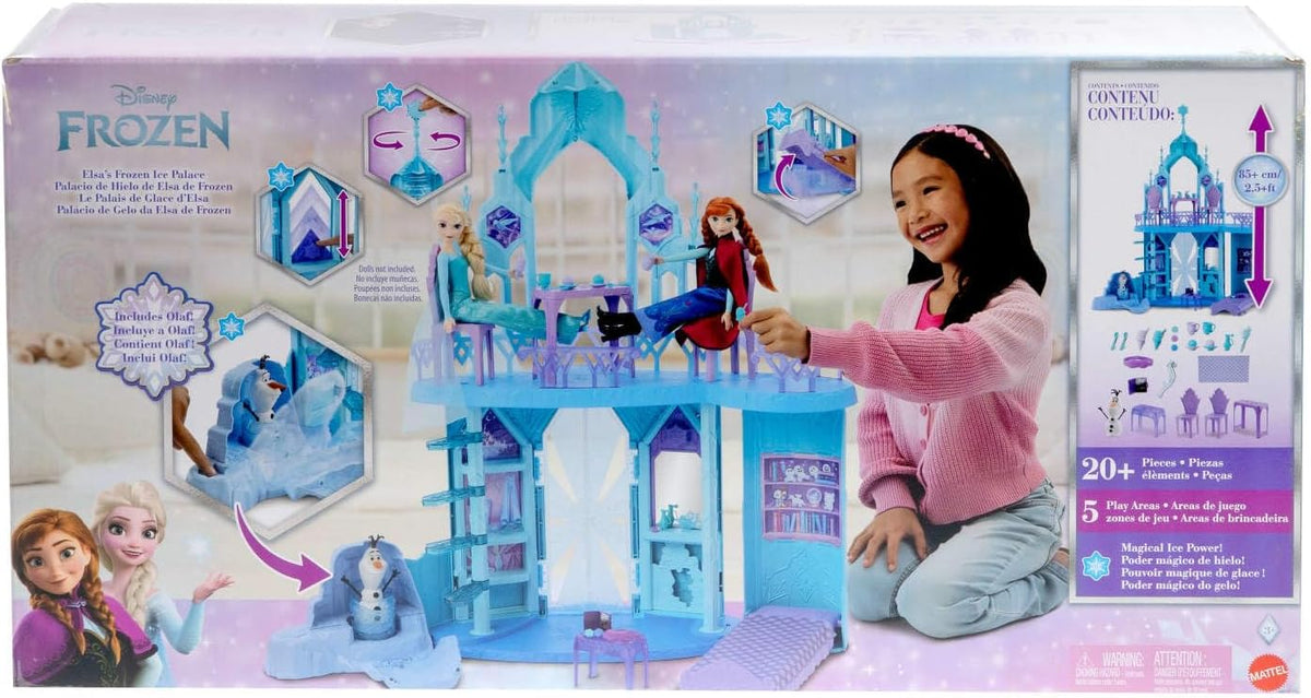 Mattel Disney Frozen Palacio de hielo de Elsa con figura de Olaf, 5...