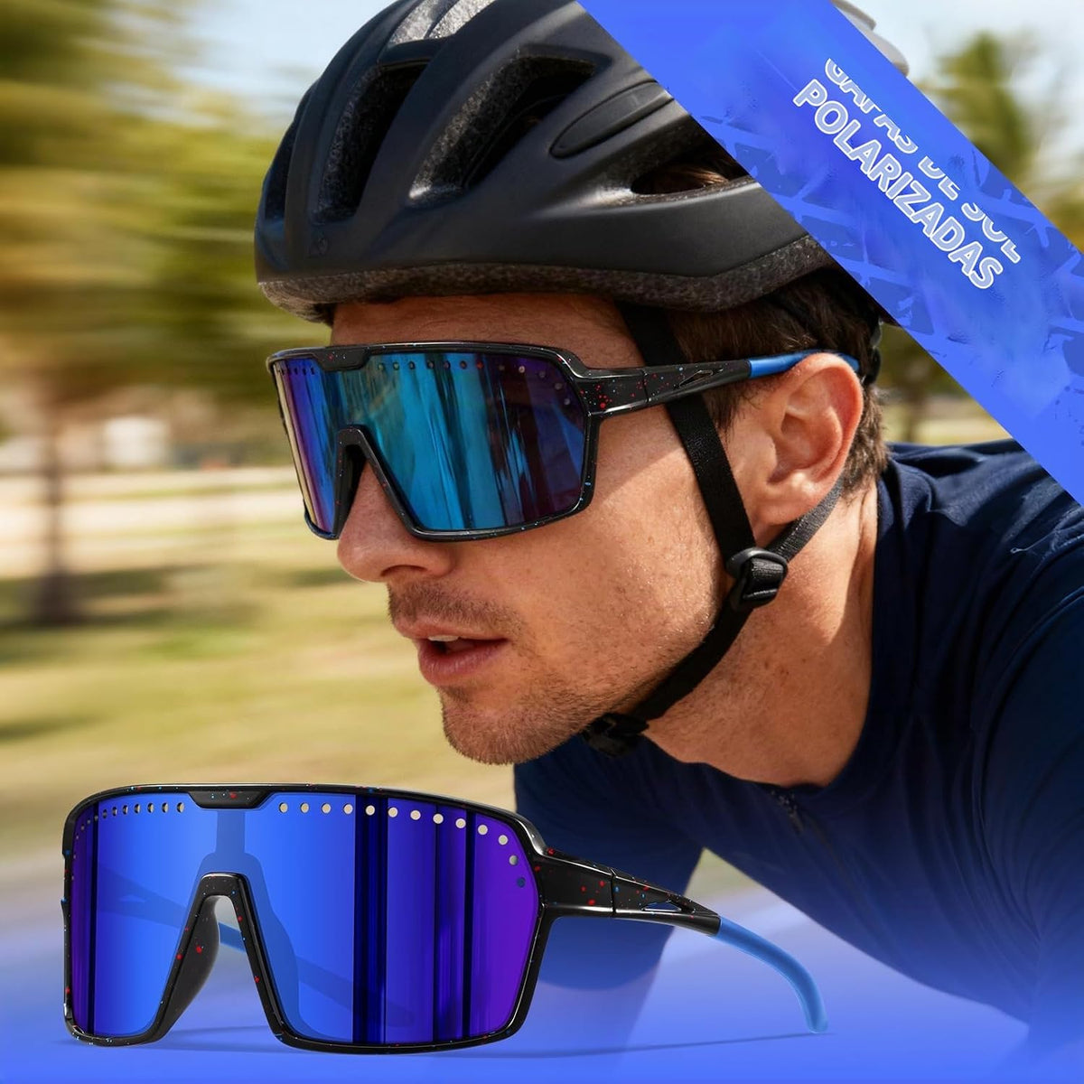 KUGUAOK Gafas de sol polarizadas deportivas para hombre y mujer, ga...