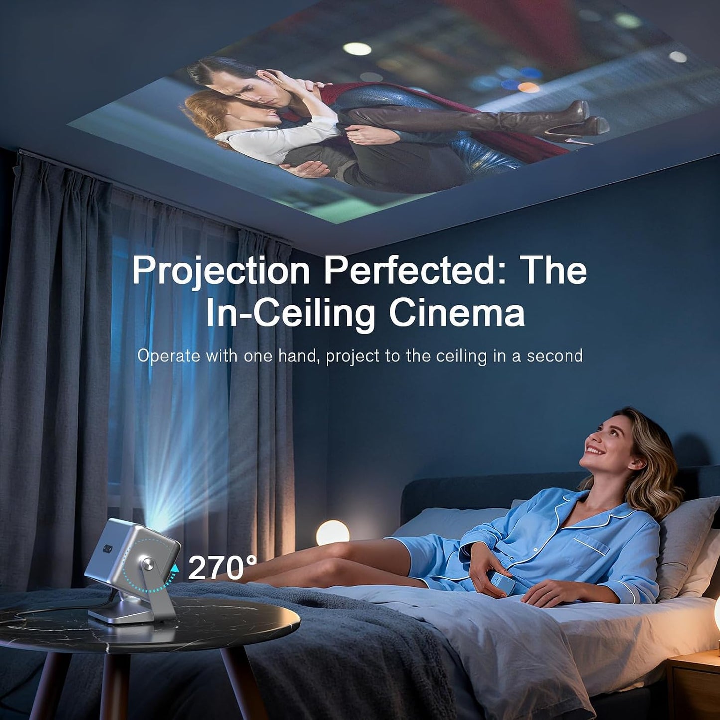 [4600 ANSI y ahora con Netflix] Proyector 4K con WiFi y Bluetooth,...