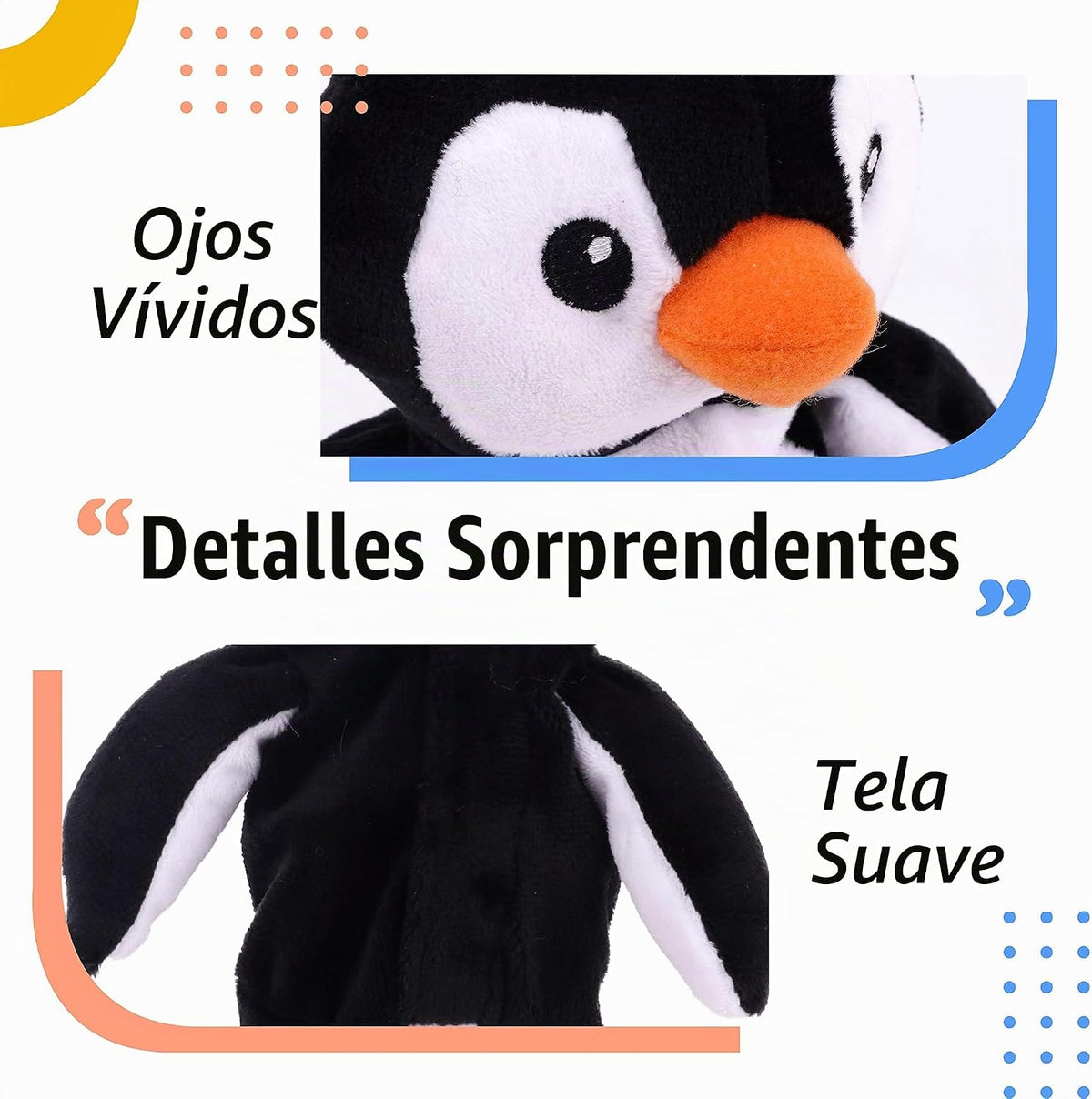 Hopearl Pingüino que habla y canta, repite lo que dices caminando,...