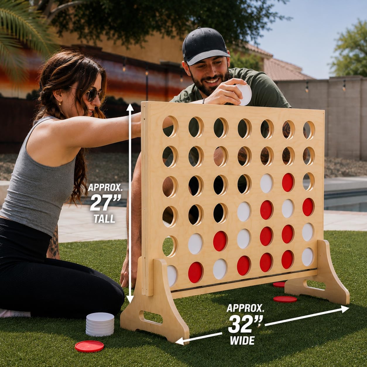 Tailgating Pros Cuatro Gigante Premium en una Fila con Estuche de T...