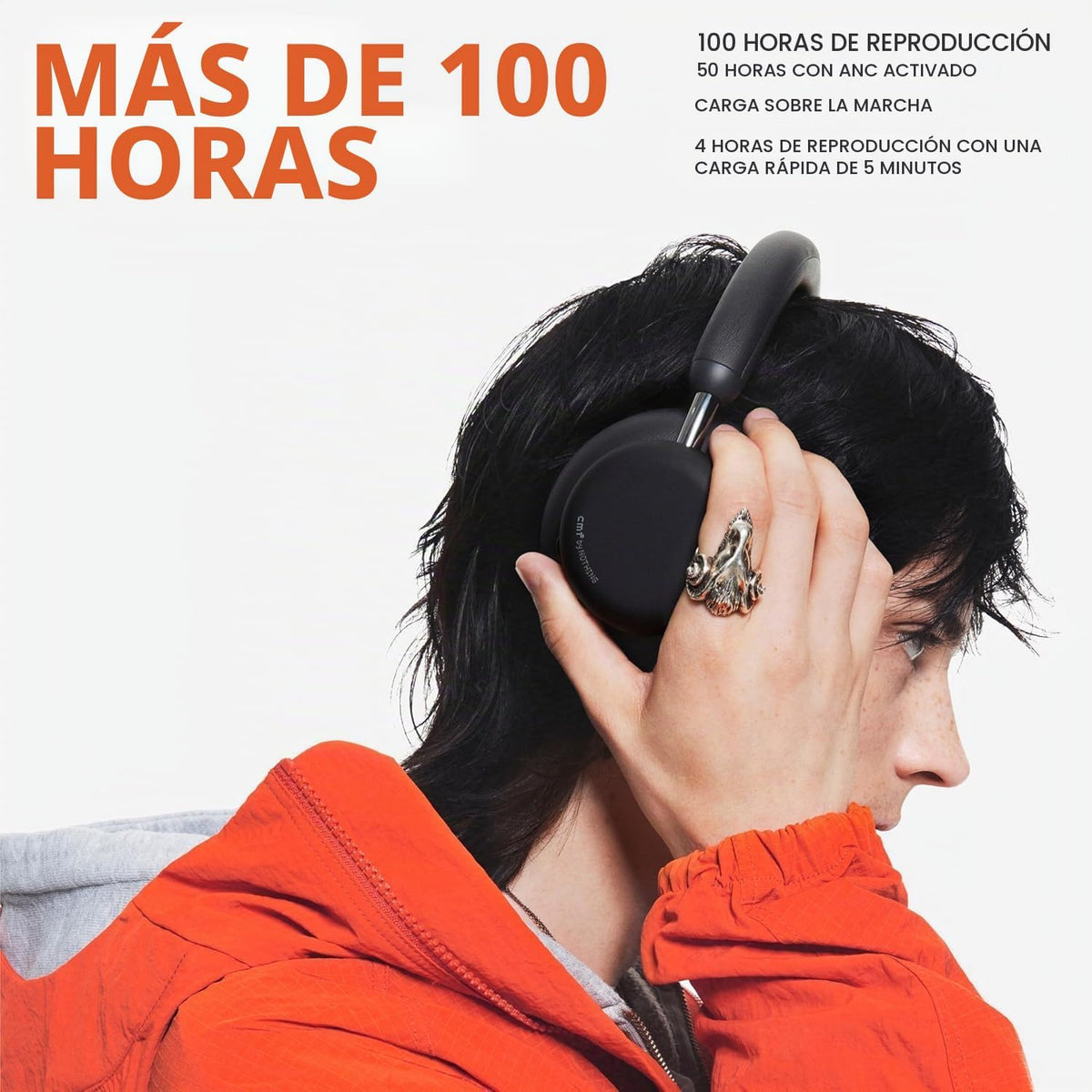 CMF BY Nothing Auriculares inalámbricos con cancelación activa de r...
