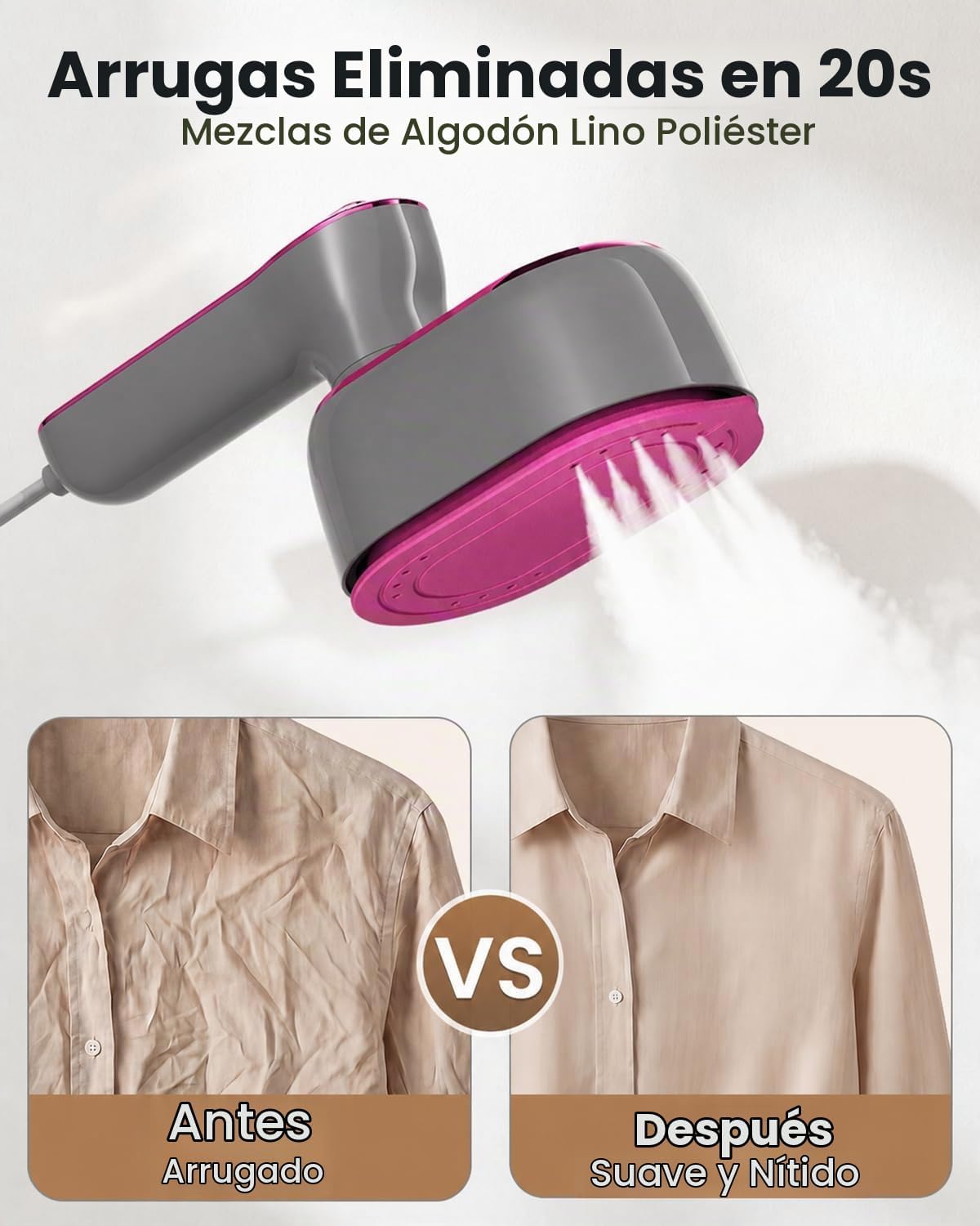 Vaporizador de hierro para ropa, vaporizador de ropa de viaje con m...