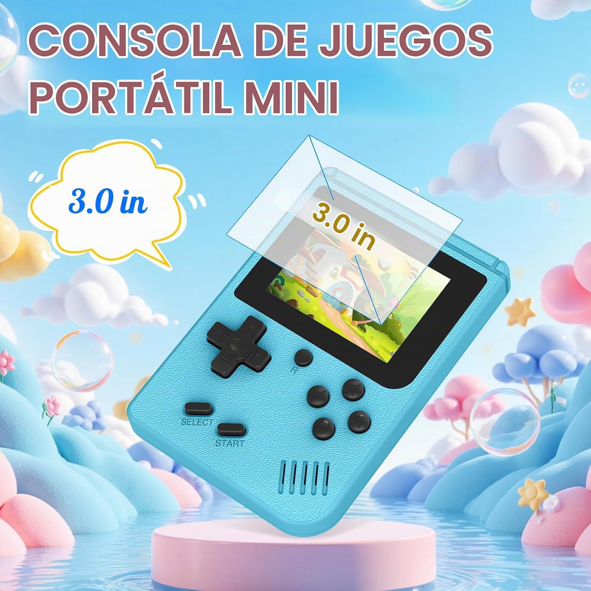 Mini consola de juegos portátil con pantalla IPS de 3.0 pulgadas, c...