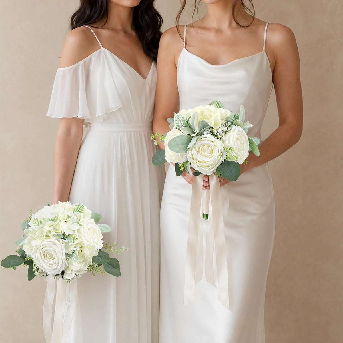 SEMONONIA Ramos de boda para novia, dama de honor, 8.5 pulgadas, ro...