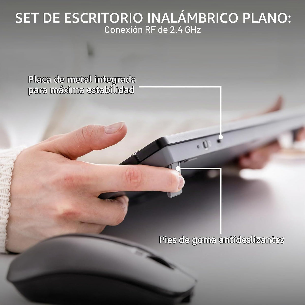 CHERRY Combo de teclado y mouse inalámbricos para streaming | Conex...