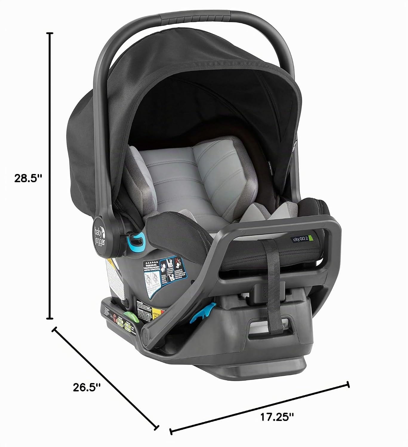 Baby Jogger City GO 2 Asiento infantil para automóvil Slate