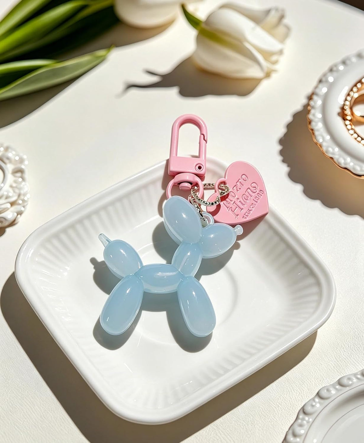 LAEKOU Llavero con Diseño de Perro Globo de Gelatina para Mujeres,...