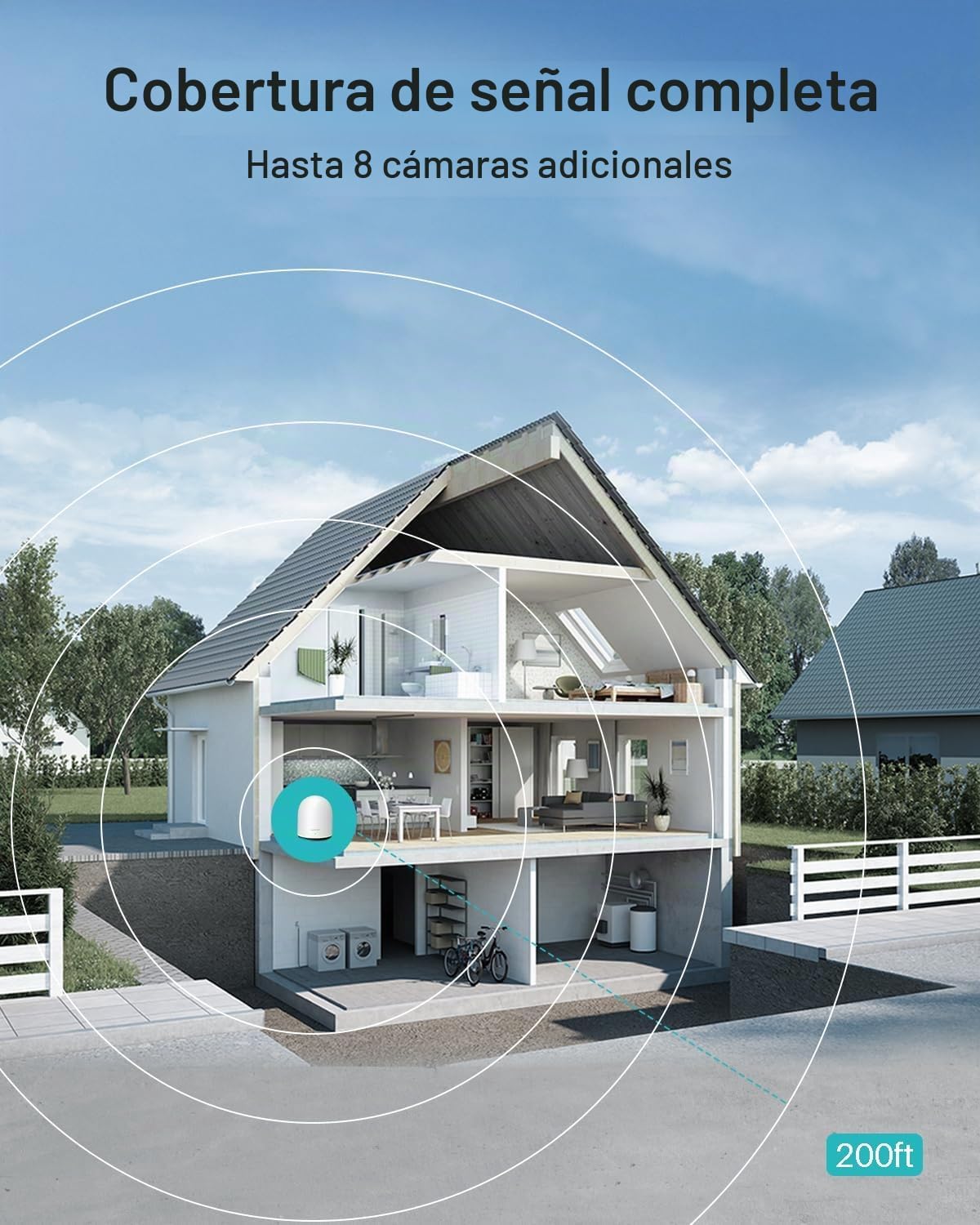 WUUK Cámara de seguridad inalámbrica para exteriores, requiere esta...