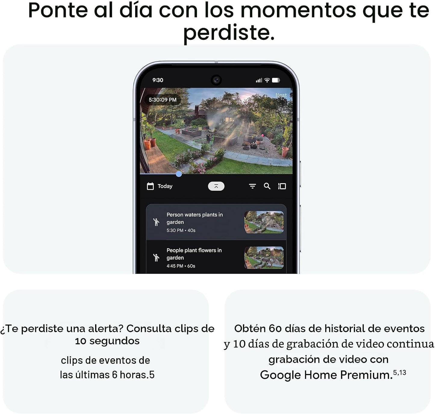 Google Nest Cam Outdoor (con cable, 2.ª generación) - Cámara de seg...