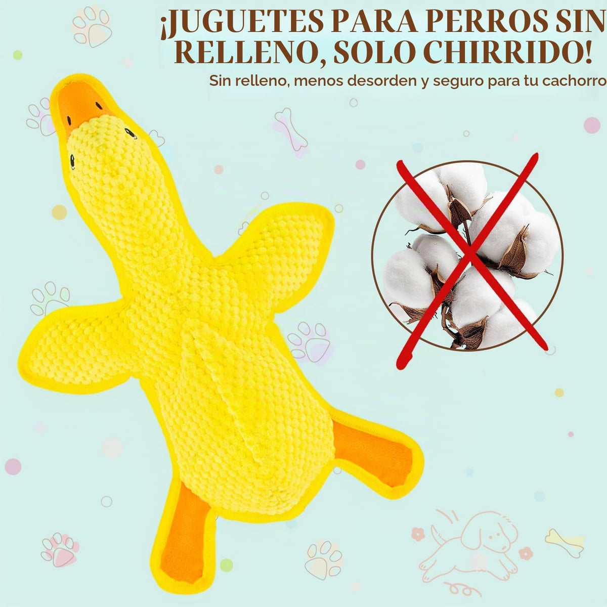 MAOOOOB Juguetes para perros sin relleno - Juguetes para morder par...
