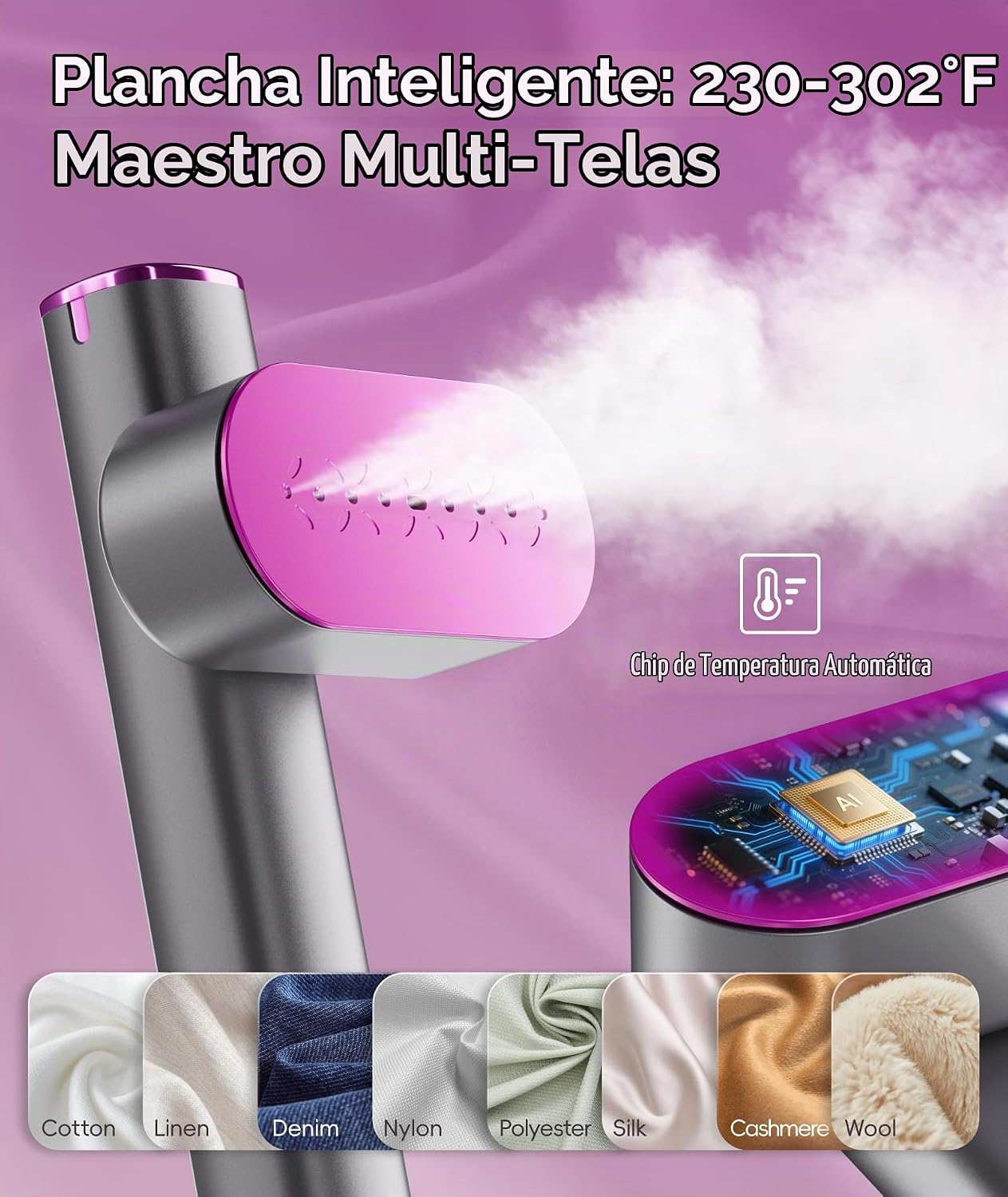 Vaporizador para ropa, vaporizador portátil de 1000 W, tamaño de vi...