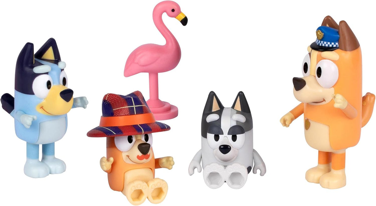 Bluey Paquete de 4 figuras The Sleepover, juguetes con temática de...