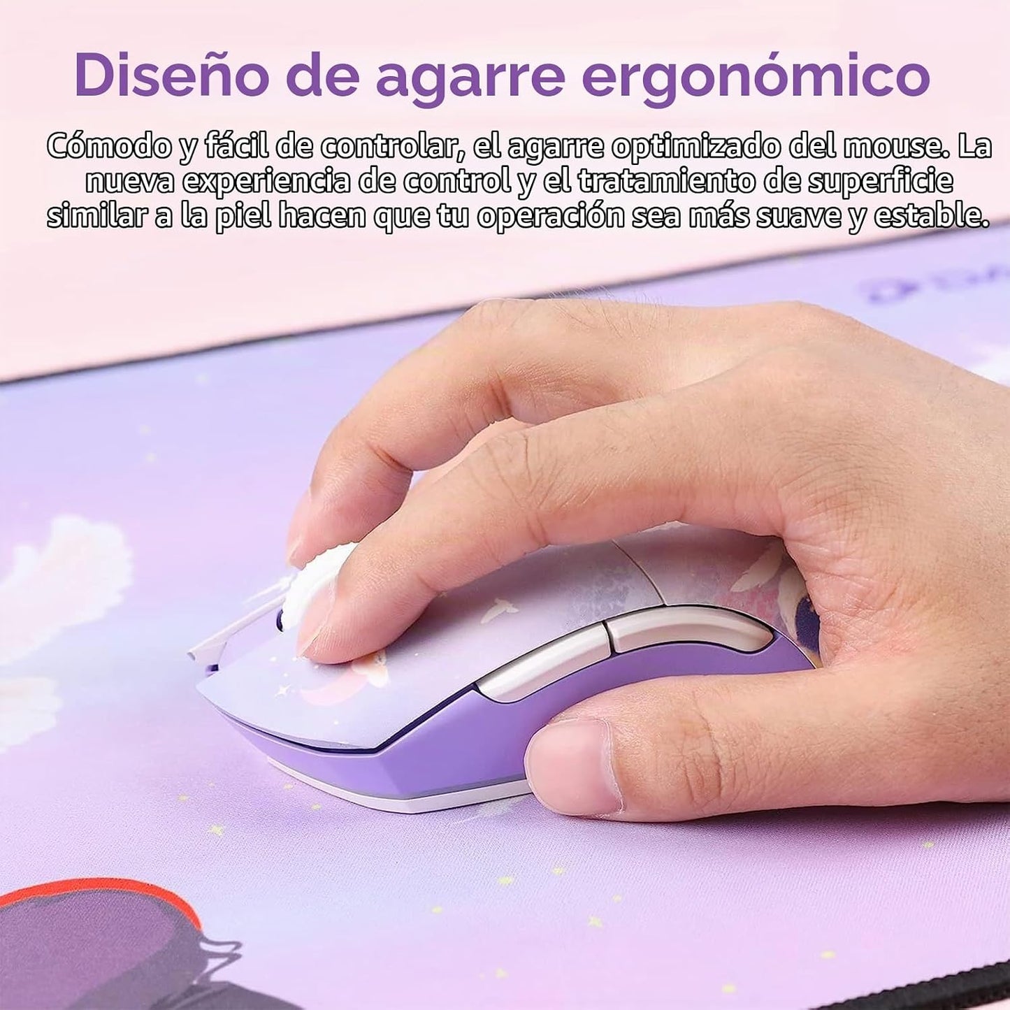 DAREU Ratón inalámbrico para juegos con base de carga recargable RG...
