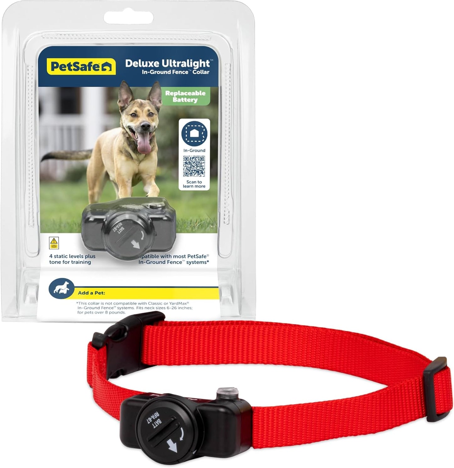 Collar receptor PetSafe Deluxe para perros y gatos de más de 8 libr...