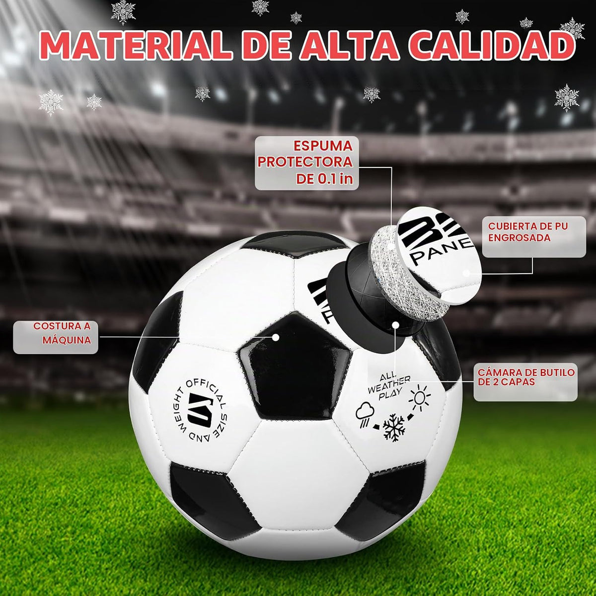 Shappy 2 pelotas de fútbol a granel con bolsa de malla de bomba | T...