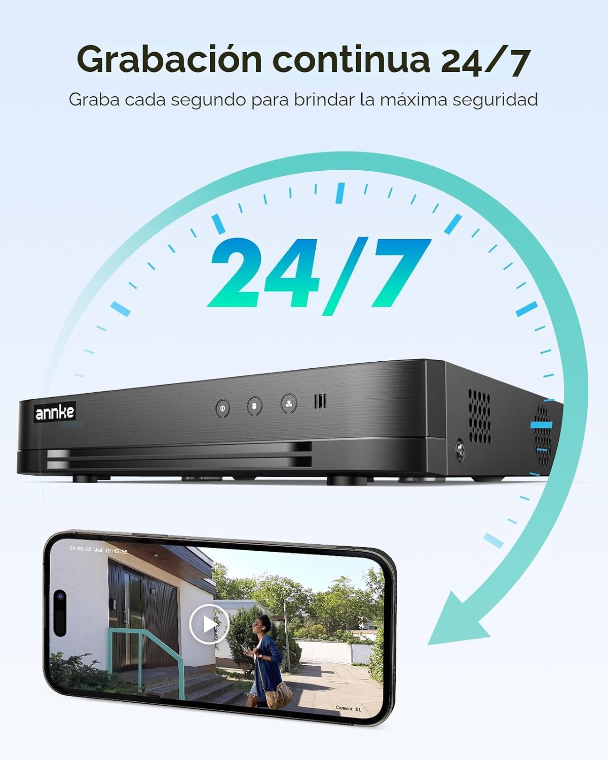 ANNKE Grabador de vídeo digital de seguridad 5 en 1 de 16 canales 1...