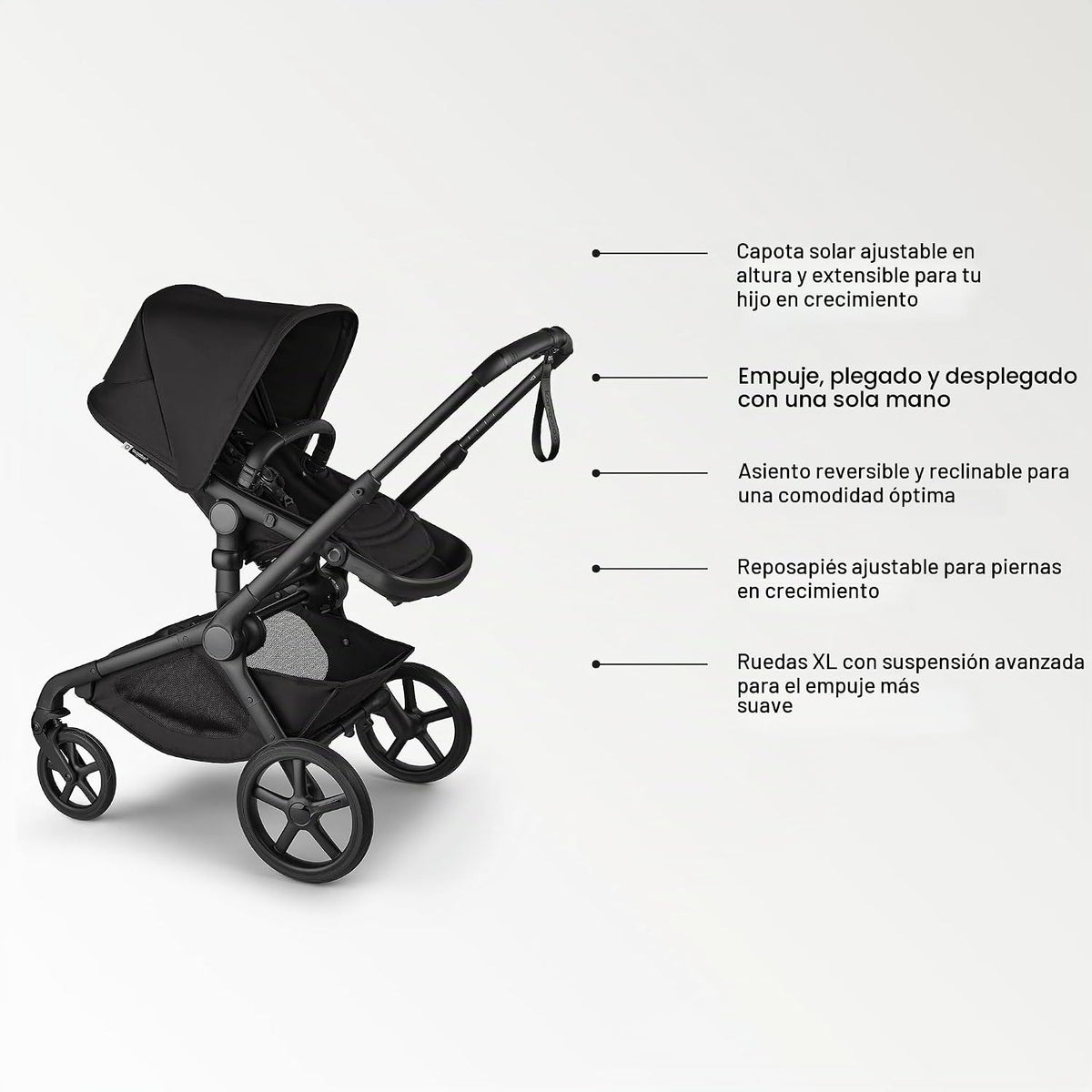 Bugaboo Kangaroo - Asiento de cochecito tándem individual a doble t...