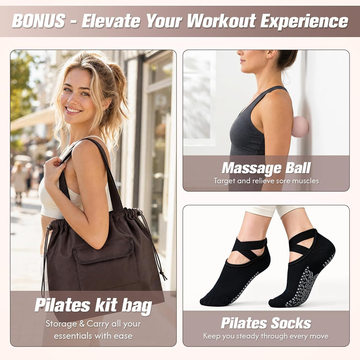GINMIC Kit de pilates, equipo de pilates para entrenamientos en cas...
