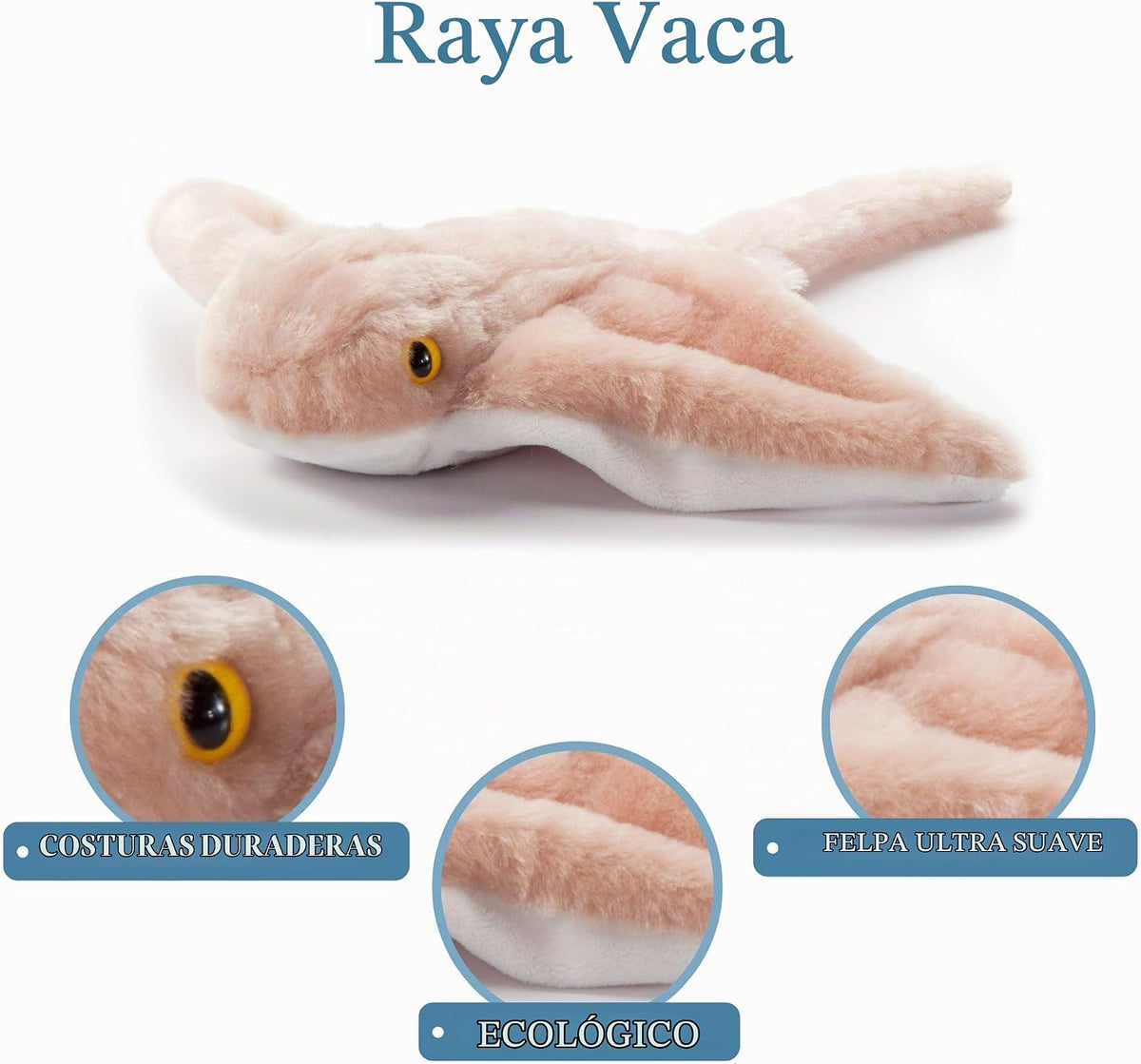 The Petting Zoo Peluche Cownose Stingray, Scoopz, regalos para niño...
