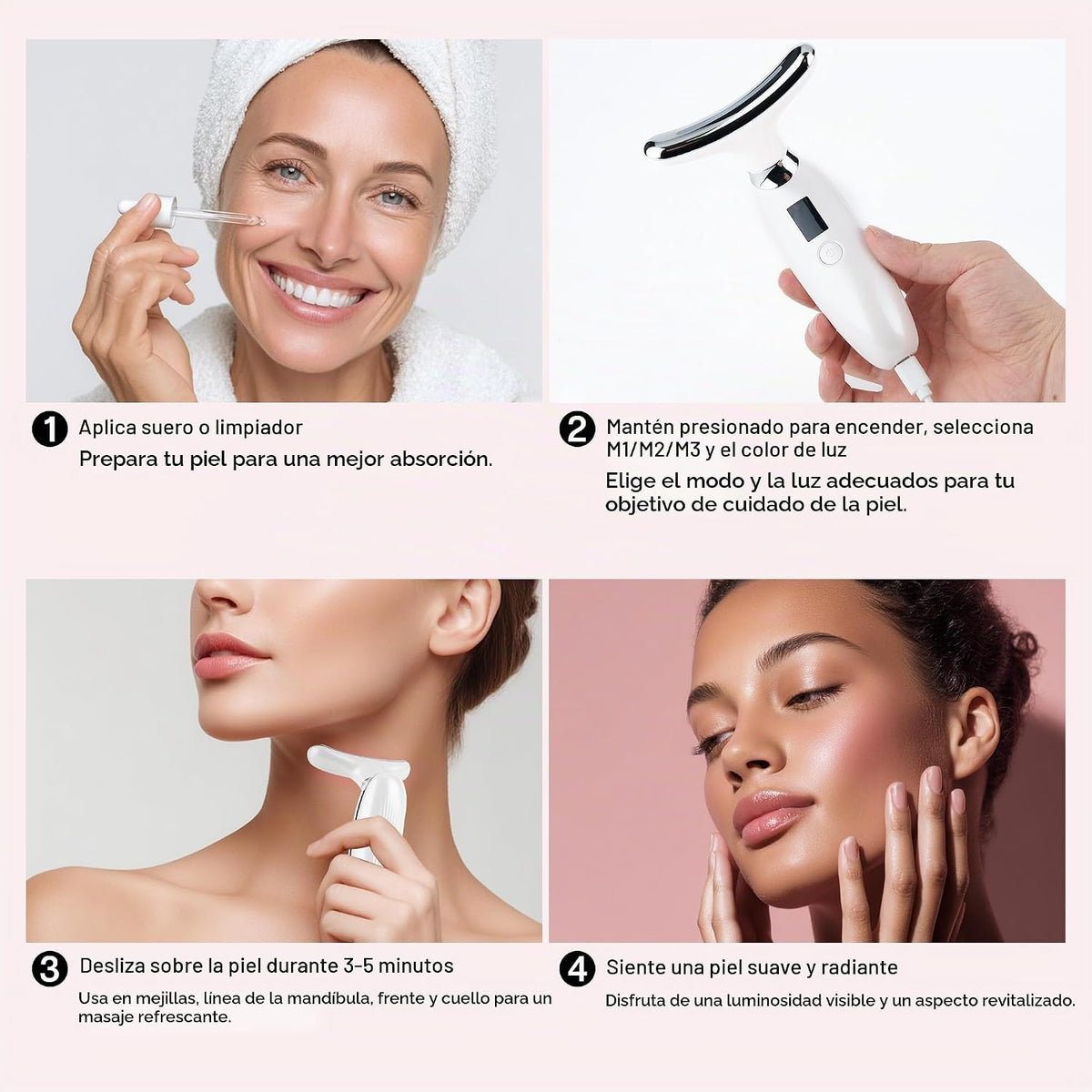 VRAIKO Lila 7 en 1 masajeador de belleza para cara y cuello - Eleva...