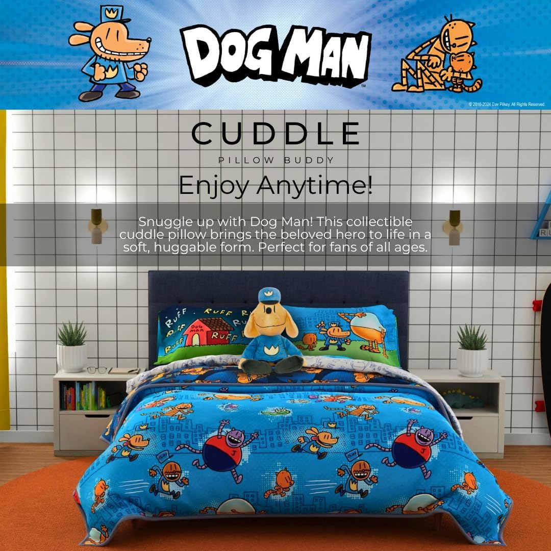 Coleccionables Dog Man Supa Comic Bedding Almohada Súper Suave y Ac...